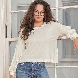 Lulus Cool and Casual White Long Sleeve Top